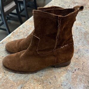 Frye Brown Suede Ankle Boots